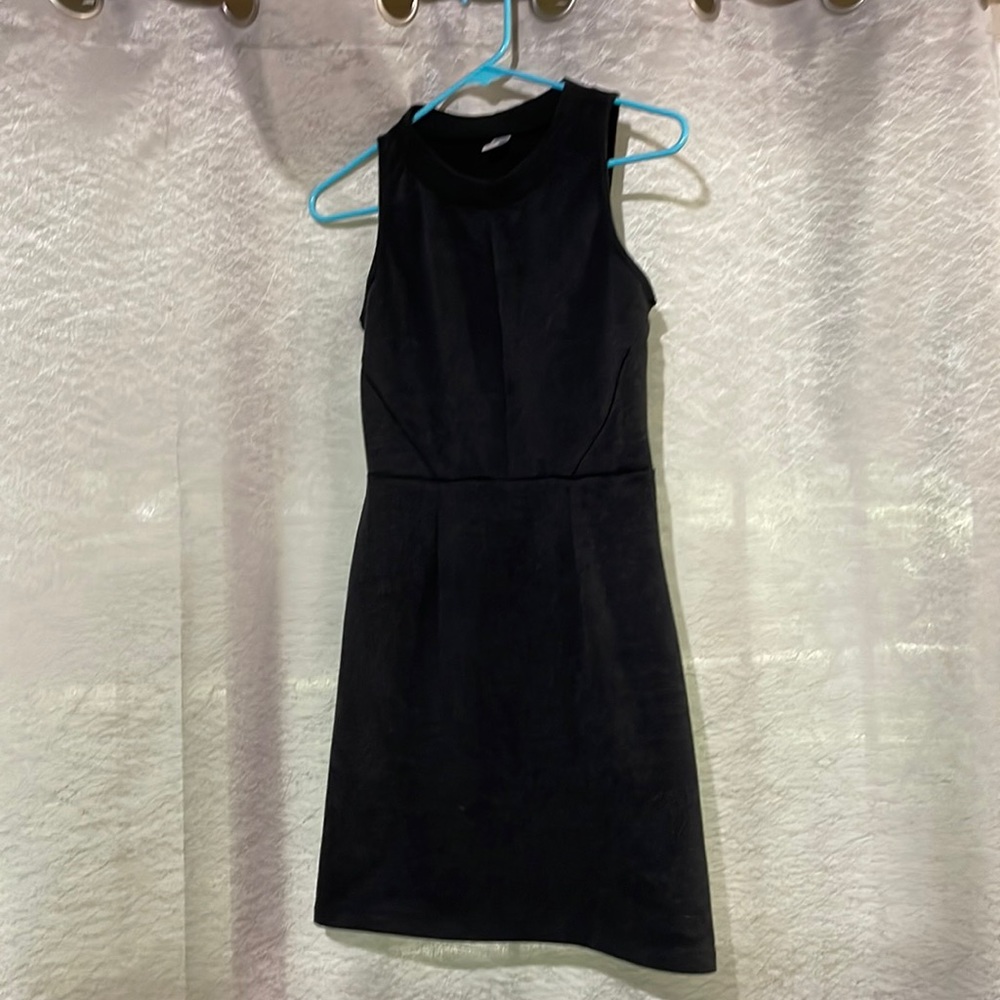 Sleeveless grey office or casual dress